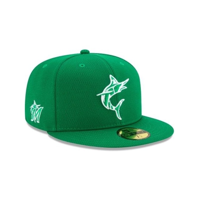 Miami Marlins Gorra | New Era MLB St Patricks Day 59fifty Fitted Cap Mexico - Verdes